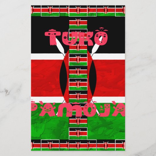 Kenya-Flagge: Tuko Pamoja - Design der Einheit Briefpapier (Vorderseite)
