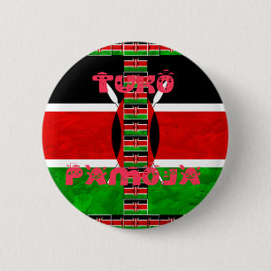 Kenya-Flagge: Tuko Pamoja - Design der Einheit Button