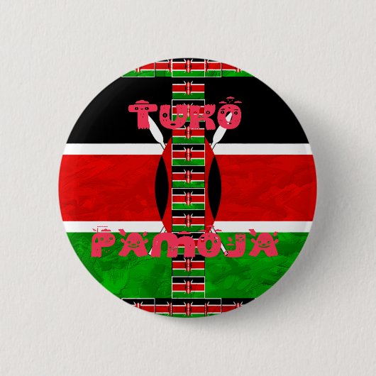 Kenya-Flagge: Tuko Pamoja - Design der Einheit Button (Vorderseite)