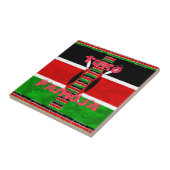 Kenya-Flagge: Tuko Pamoja - Design der Einheit Fliese (Seite)