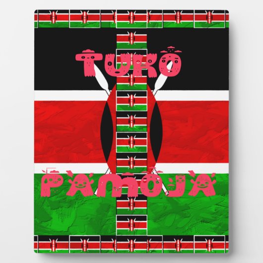 Kenya-Flagge: Tuko Pamoja - Design der Einheit Fotoplatte (Vorderseite)
