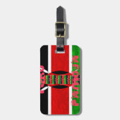 Kenya-Flagge: Tuko Pamoja - Design der Einheit Gepäckanhänger (Vorderseite vertikal)