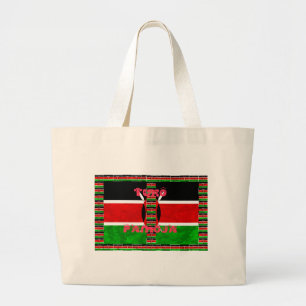 Kenya-Flagge: Tuko Pamoja - Design der Einheit Jumbo Stoffbeutel