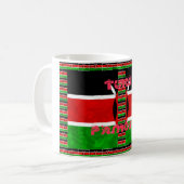 Kenya-Flagge: Tuko Pamoja - Design der Einheit Kaffeetasse (Vorderseite Links)