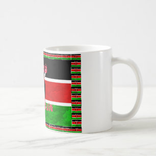 Kenya-Flagge: Tuko Pamoja - Design der Einheit Kaffeetasse