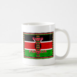 Kenya-Flagge: Tuko Pamoja - Design der Einheit Kaffeetasse