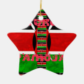 Kenya-Flagge: Tuko Pamoja - Design der Einheit Keramikornament (Vorne)