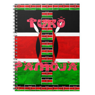 Kenya-Flagge: Tuko Pamoja - Design der Einheit Notizblock