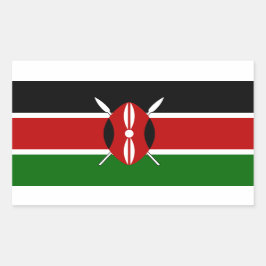 Kenya* Flaggenaufkleber Rechteckiger Aufkleber