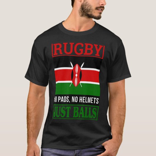 Kenya Funny Rugby T-Shirt (Vorderseite)