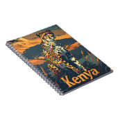 Kenya Gepard Vintage Notizblock (Rechte Seite)