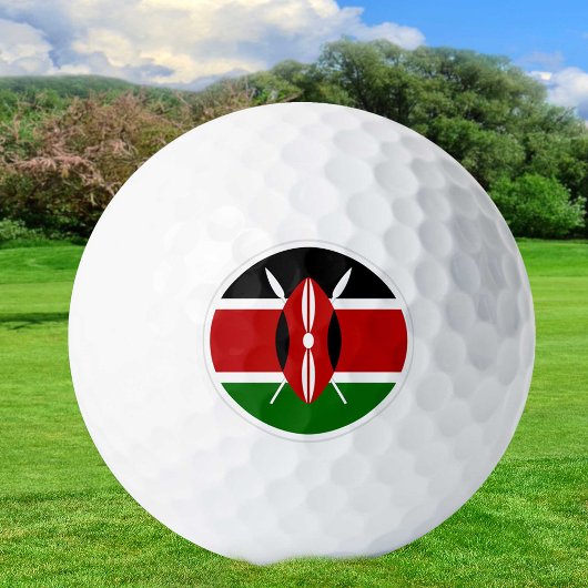 Kenya Golf Balls, kenianische Flaggengolfer / Patr Golfball