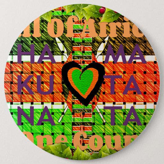 Kenya Hakuna Matata Button (Vorderseite)