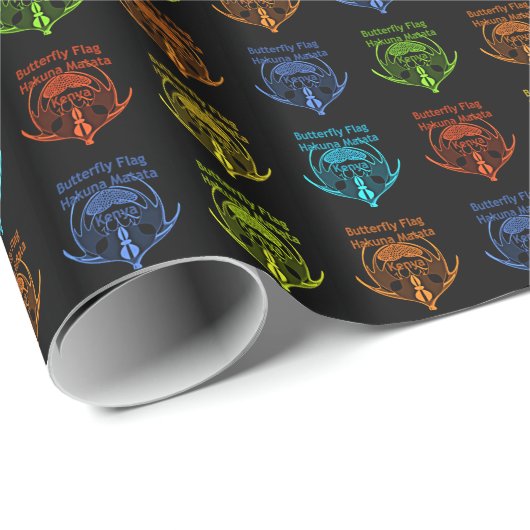 Kenya Hakuna Matata Geschenkpapier (Rolleneckpunkt)