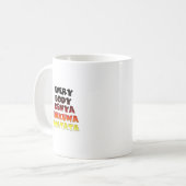Kenya Hakuna Matata Inspiration Text Art Muster Kaffeetasse (Vorderseite Links)