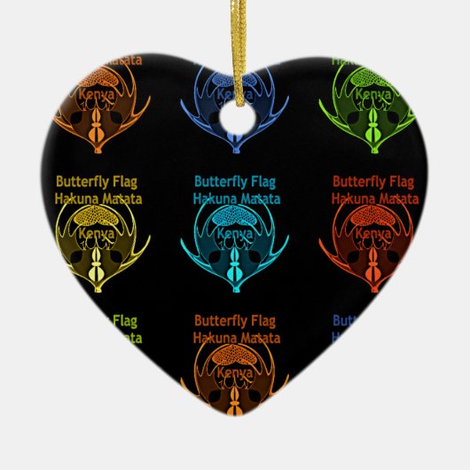 Kenya Hakuna Matata Keramik Ornament (Vorne)