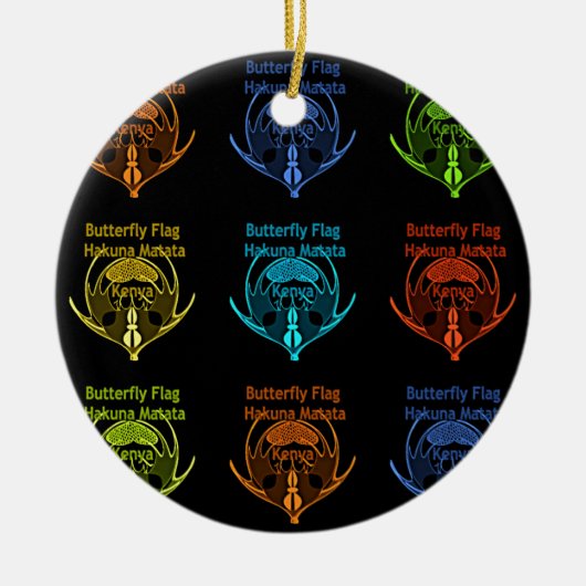 Kenya Hakuna Matata Keramikornament (Vorne)