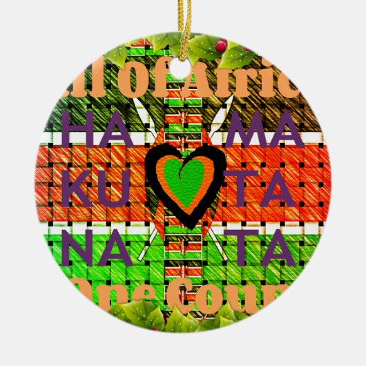 Kenya Hakuna Matata Keramikornament (Vorne)