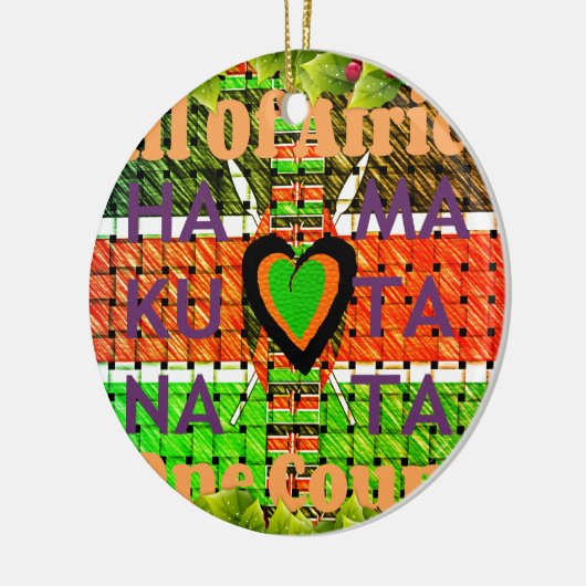 Kenya Hakuna Matata Keramikornament (Links)