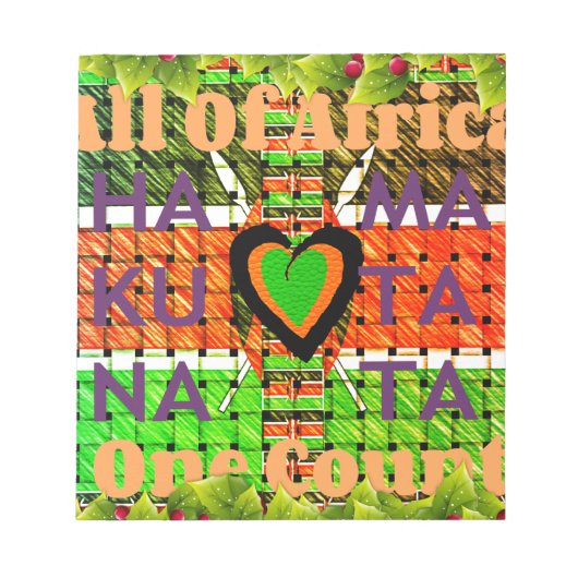 Kenya Hakuna Matata Notizblock (Vorderseite)