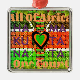 Kenya Hakuna Matata Silbernes Ornament