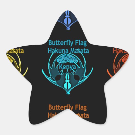 Kenya Hakuna Matata Stern-Aufkleber (Vorderseite)