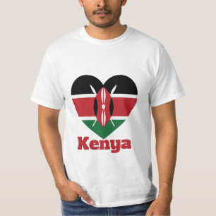 Kenya Heart Flag T - Shirt