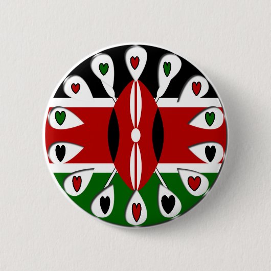 Kenya Hearts Button (Vorderseite)