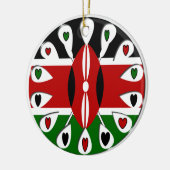 Kenya Hearts Keramik Ornament (Links)