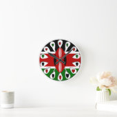 Kenya Hearts Runde Wanduhr (Zuhause)
