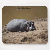 Kenya Hippo, Mara River Africa Mousepad (Vorne)