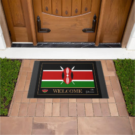 Kenya House matt, Kenyan Flag sport / Willkommen Fußmatte
