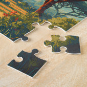 Kenya Illustration Travel Art Vintage Puzzle (Seite)