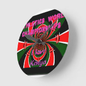 Kenya International Athletics Sports Runde Wanduhr (Winkel)