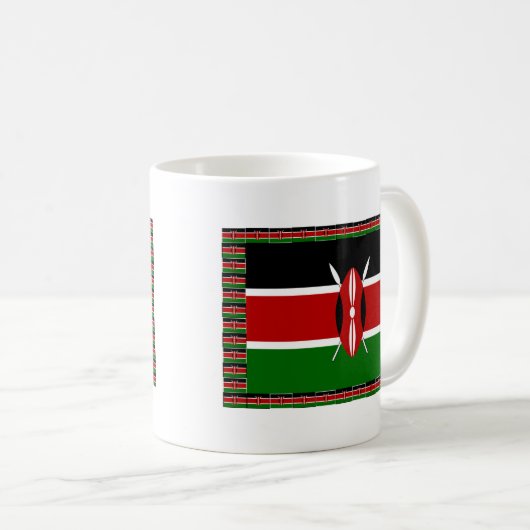 Kenya Kenyan Flags Kaffeetasse (VorderseiteRechts)