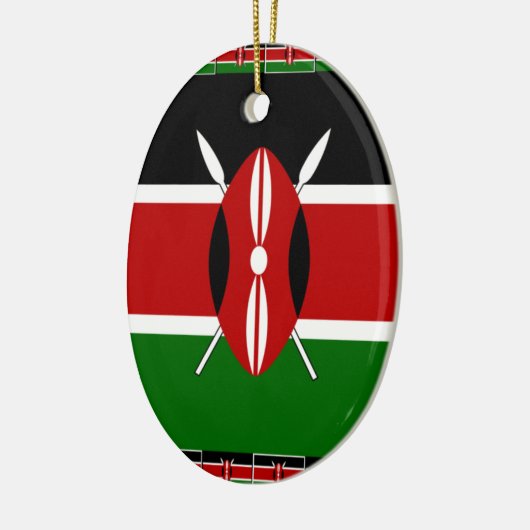 Kenya Kenyan Flags Keramik Ornament (Links)