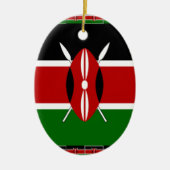 Kenya Kenyan Flags Keramik Ornament (Vorne)