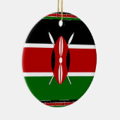 Kenya Kenyan Flags Keramik Ornament (Rechts)