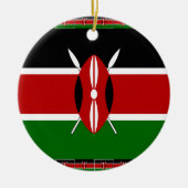 Kenya Kenyan Flags Keramik Ornament (Vorne)