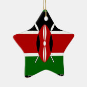 Kenya Kenyan Flags Keramikornament (Rechts)