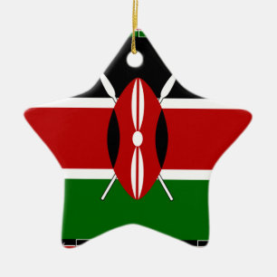 Kenya Kenyan Flags Keramikornament