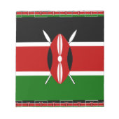 Kenya Kenyan Flags Notizblock (Vorderseite)