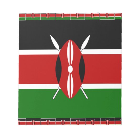 Kenya Kenyan Flags Notizblock (Vorderseite)