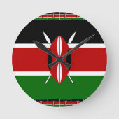 Kenya Kenyan Flags Runde Wanduhr (Vorderseite)