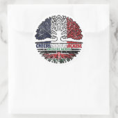 Kenya Kenyan Französisch-Tree-Roots-Flag Runder Aufkleber (Tasche)