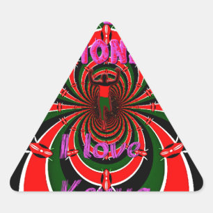 Kenya Leichtathletik-Weltmeisterschaften: Schwenke Dreieckiger Aufkleber