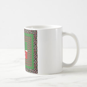 Kenya Lovely back red green ethnherzen Stammes Kaffeetasse
