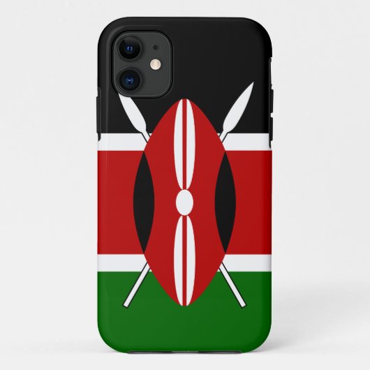 Kenya Maasai Flagge Bendera ya Kenya Case-Mate iPhone Hülle (Rückseite)