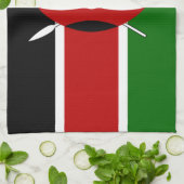 Kenya Maasai Flagge Bendera ya Kenya Geschirrtuch (Gefaltet)