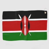 Kenya Maasai Flagge Bendera ya Kenya Golfhandtuch (Horizontal)
